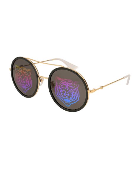 gucci tiger round sunglasses|gucci sunglasses for round face.